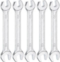 HARFINGTON 5pcs Double Open End Wrench 6mm x 8mm Metric 15 Degree Offset Angle by HARFINGTON