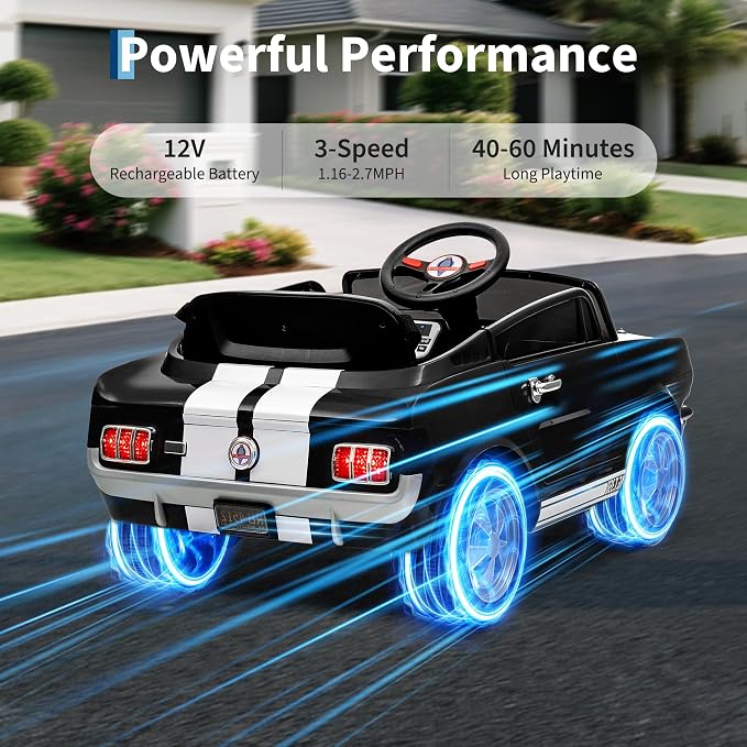12V Ride on Car Licensed Shelby GT350, Battery Powered Ride On Toy - Image 2