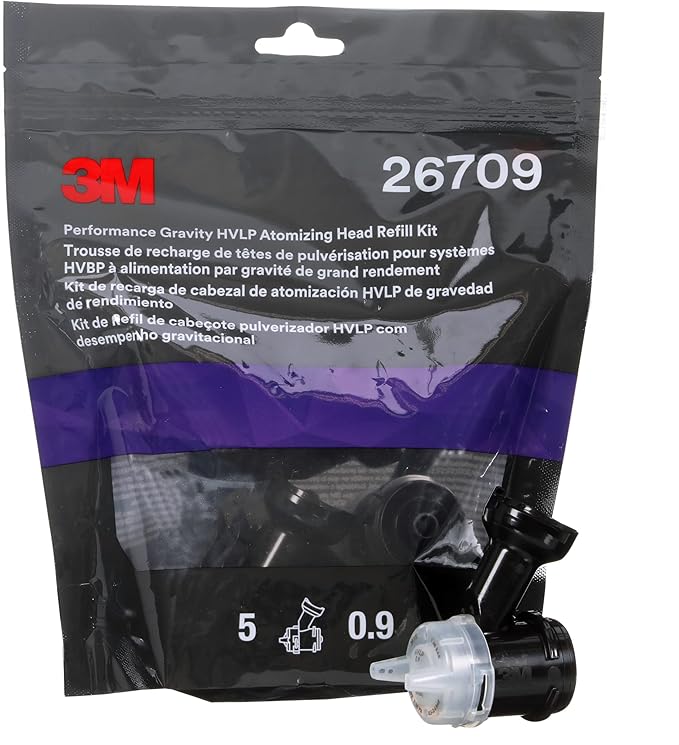 3M Performance Gravity HVLP Atomizing Head Refill Kit 26709, 5 Pack, 5 by 3MAutomotive