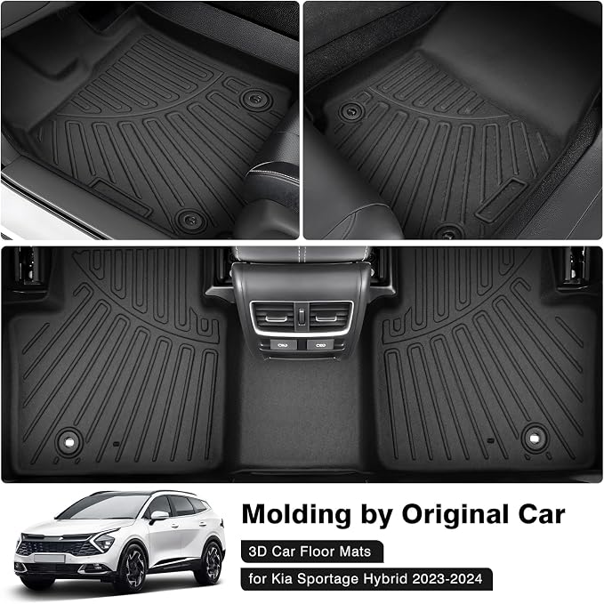Powerty Floor Mats for 2023-2025 Kia Sportage Hybrid Accessories All Weather - Image 2