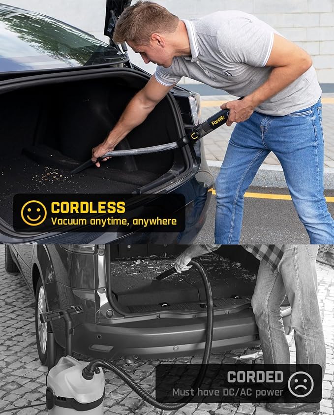 Fanttik Slim V8 Mate Cordless Car Vacuum Suction Power 12000Pa, Portable Mini - Image 3