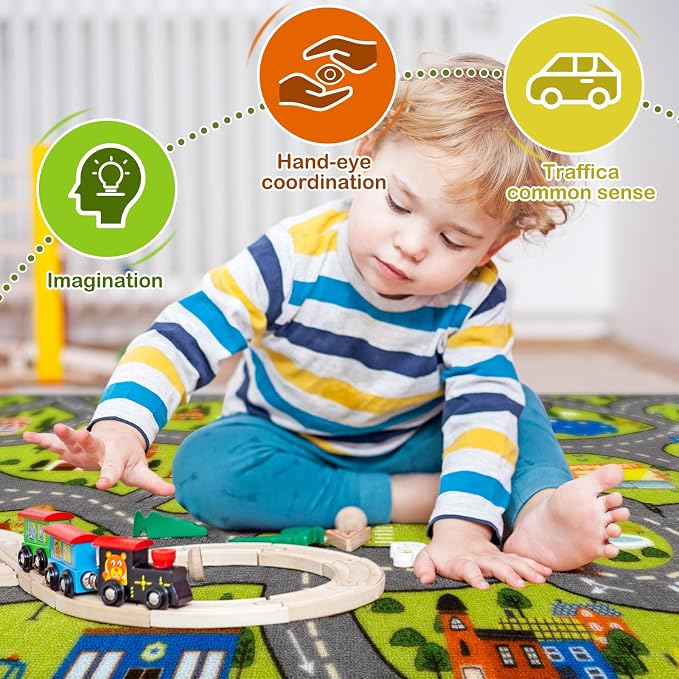 STARUIA Washable Kids Carpet Playmat Rug - Image 5