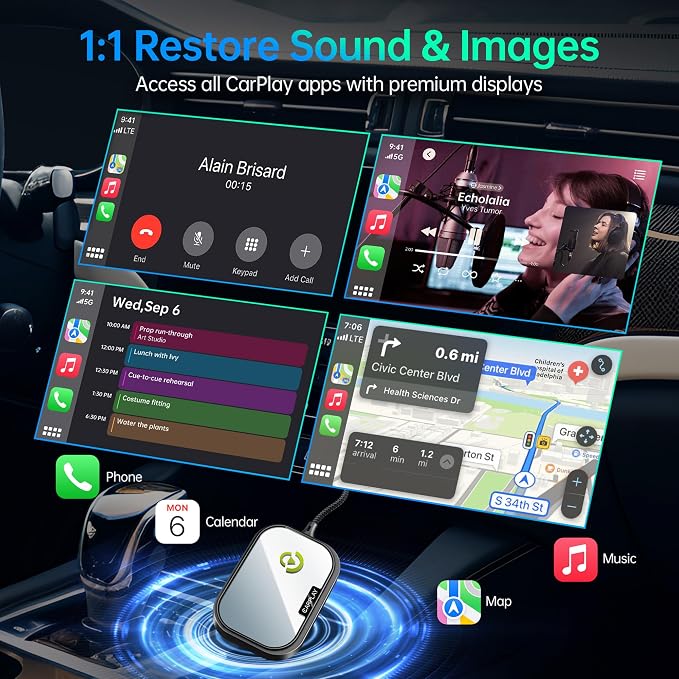 Wireless CarPlay Adapter for Apple iPhone, Converts Factory Wired CarPlay to - Image 5