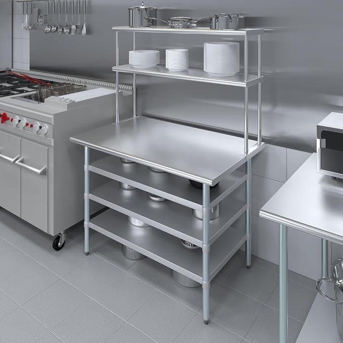 Amgood 30" x 48" Stainless Steel Work Table - Image 4