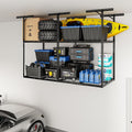FLEXIMOUNTS 3x8 2-Tier Overhead Garage Storage Rack – Adjustable Heavy Duty by FLEXIMOUNTS