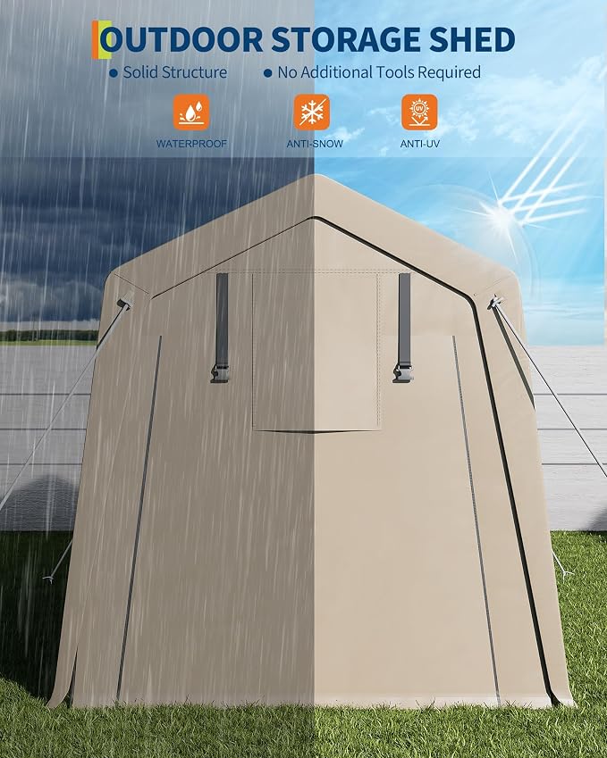 6x6 Ft Carport Heavy Duty Tent - Image 8