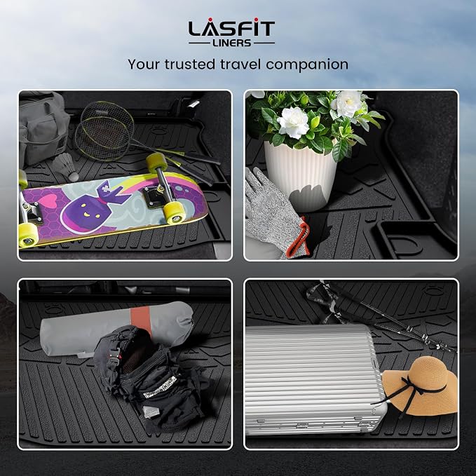 LASFIT Trunk Mat for Jeep Wrangler 2011-2018 JK Unlimited 4-Door All Weather - Image 3