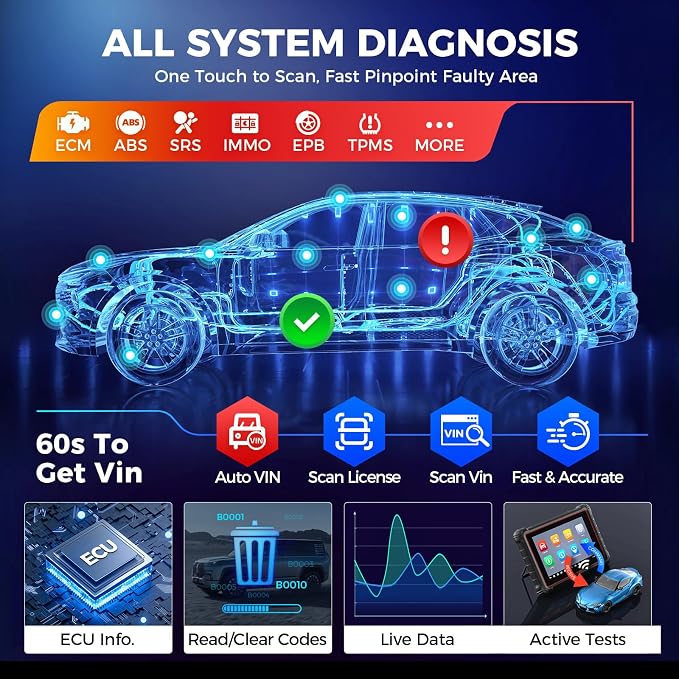 Autel Scanner MaxiCOM MK900: 2025 Same as MK900BT MK900-BT MX900 Bidirectional - Image 5