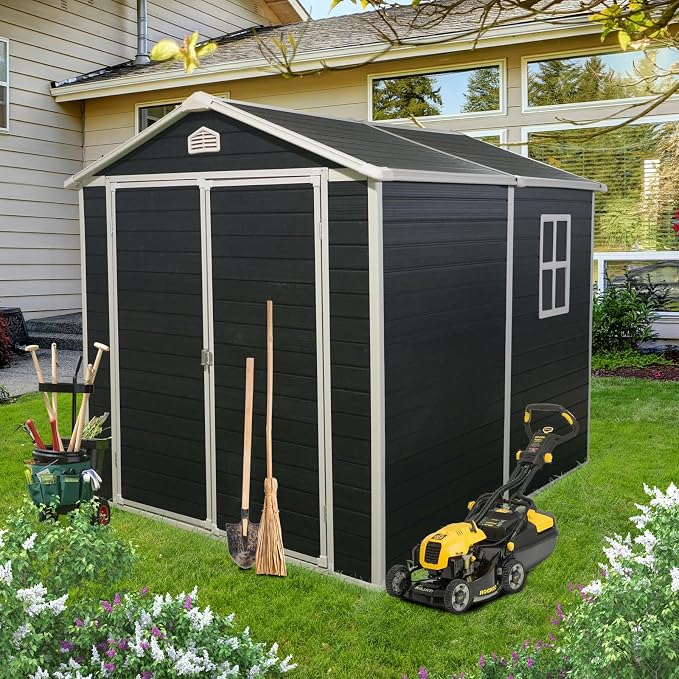 6x8 FT Outdoor Storage Resin Shed - Image 3