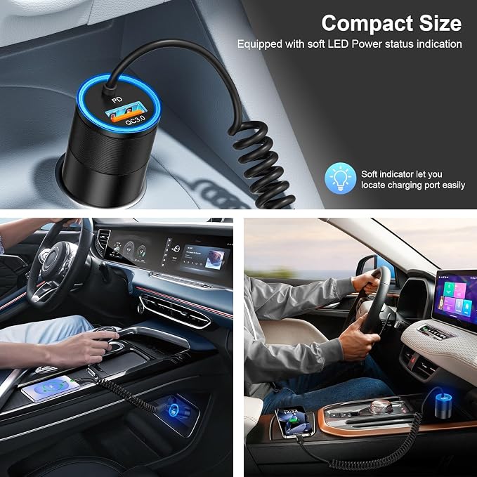 Car Charger USB C, 38W Super Fast Car Adapter - Image 6