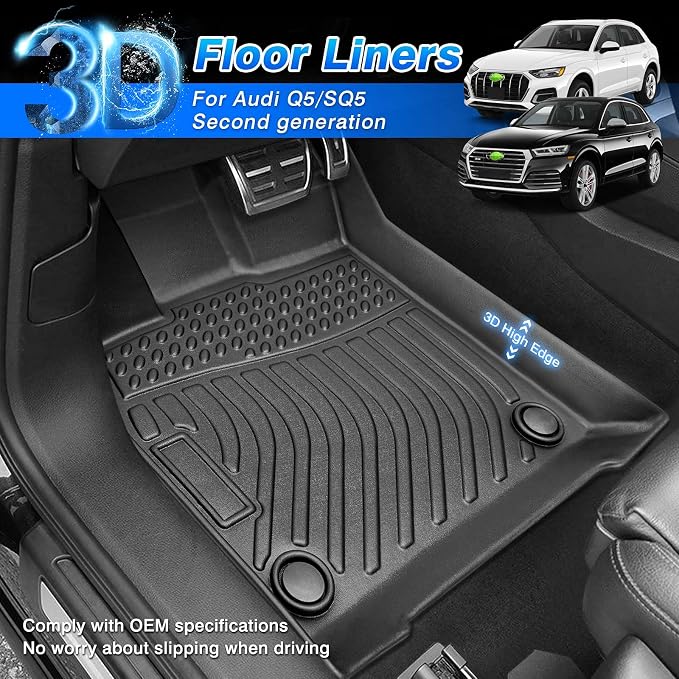 Cartist Floor mats Fit for 2018 2019 2020 2021 2022 2023 2024 Audi Q5/SQ5 5 - Image 2