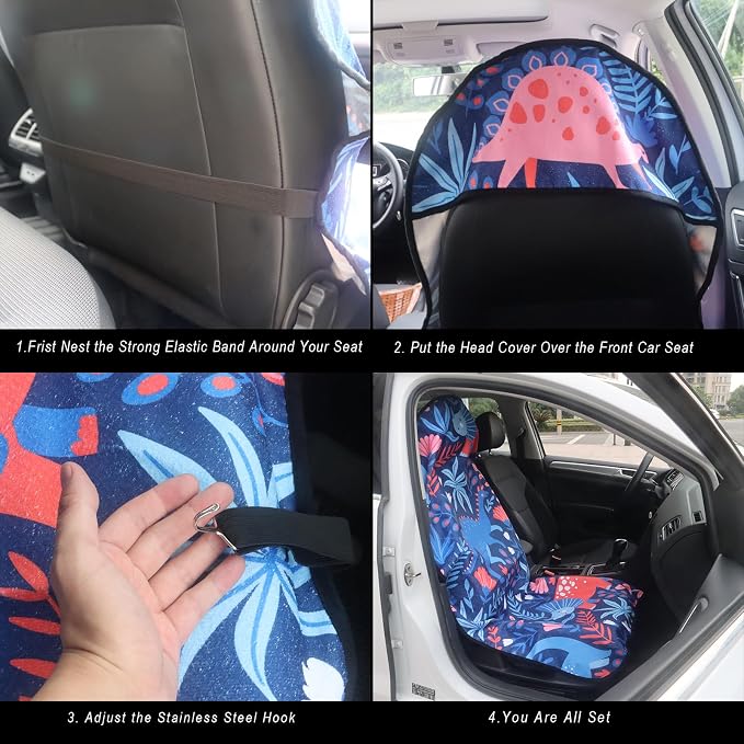 Car Seat Cover Protector Front Seats, - Image 4