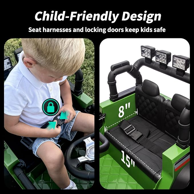 12V Kids Ride on Car Truck, Kids Electric Vehicles Car Ride on Toy w/Remote - Image 4