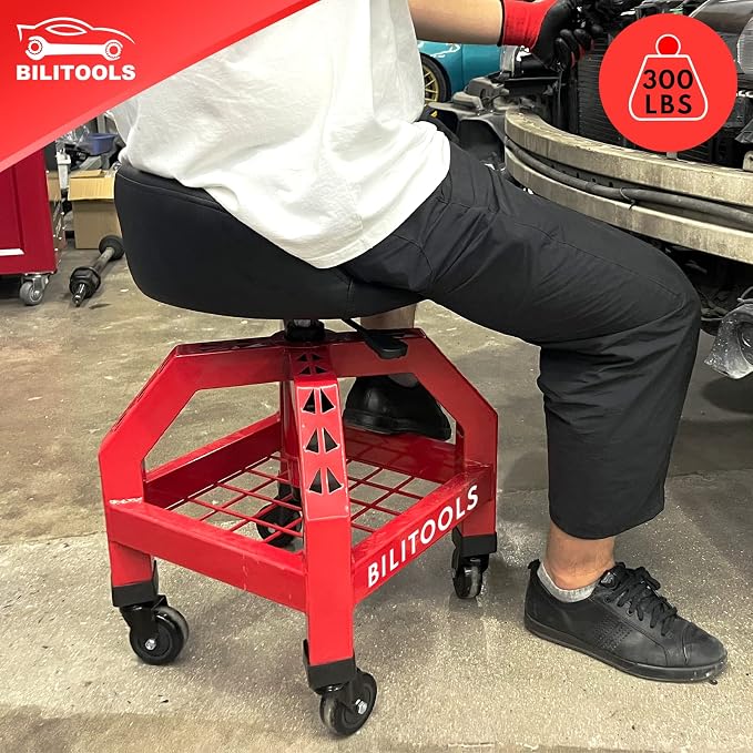 BILITOOLS Heightened Rolling Shop Stools - Image 2