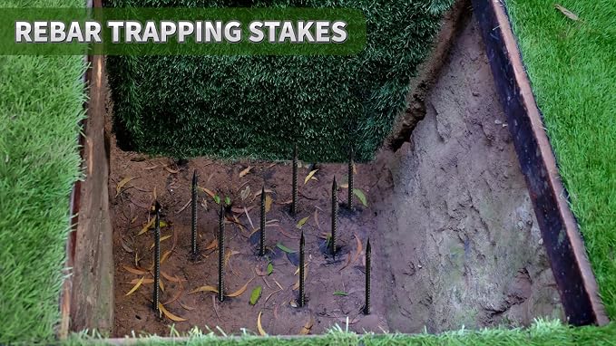 16 inches Ground Rebar Stakes Heavy Duty Metal Spikes - Image 7