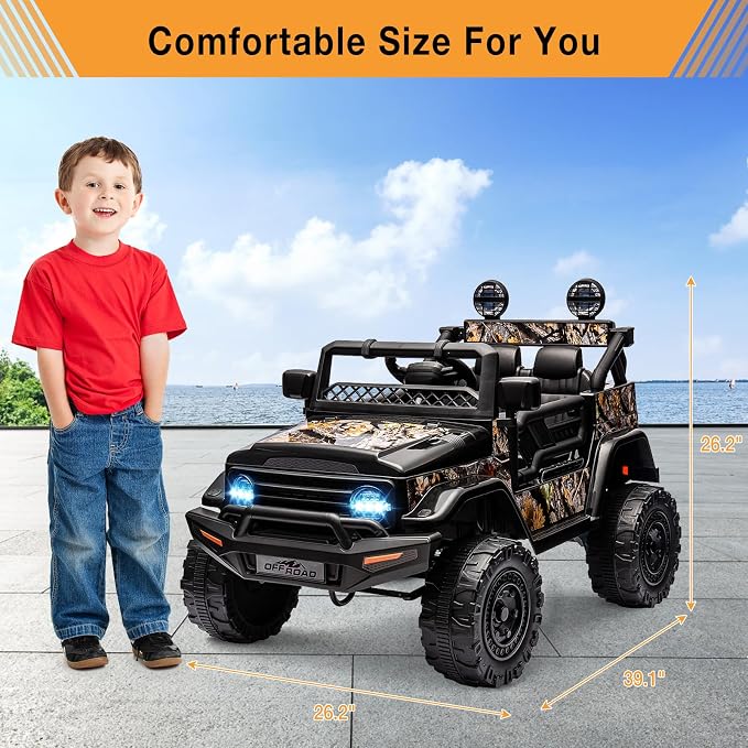 Garvee 12V Kids Ride On Truck Car - Image 3