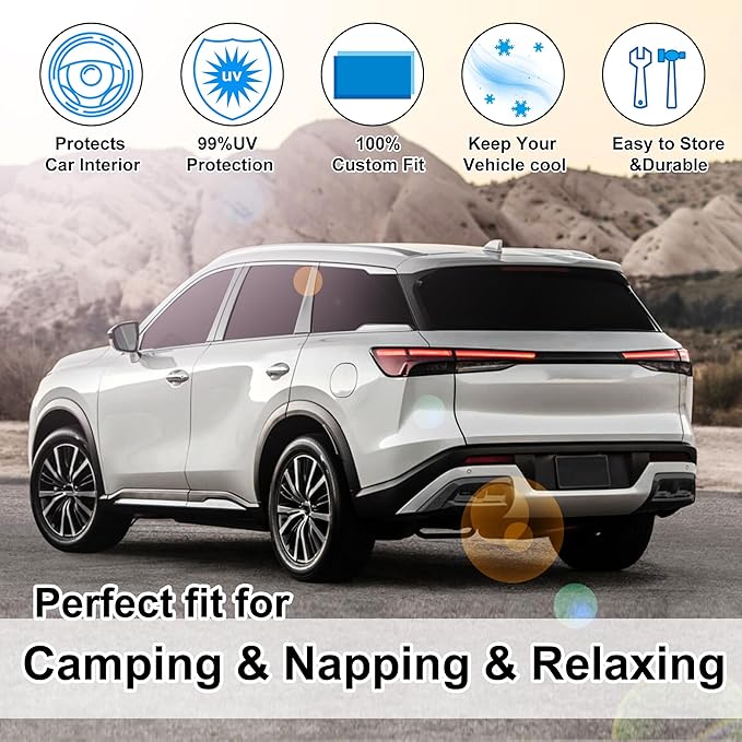 TINGLU Window Shades for Infiniti QX60 2014-2021 Accessorie Car Side Full - Image 6