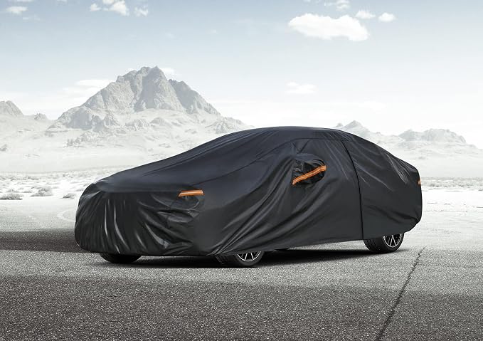 Kayme 7 Layers Heavy Duty Car Cover Waterproof All Weather, Full Exterior Cover - Image 7