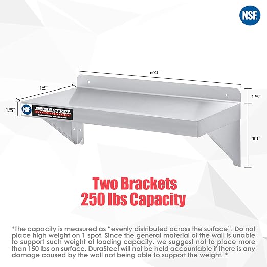DuraSteel Stainless Steel Wall Shelf - Image 3