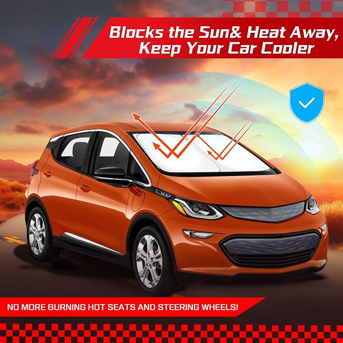 ARISMOTOR Windshield Sun Shade for Ch-evrolet Chevy Bolt EV 2017-2024, Custom - Image 7