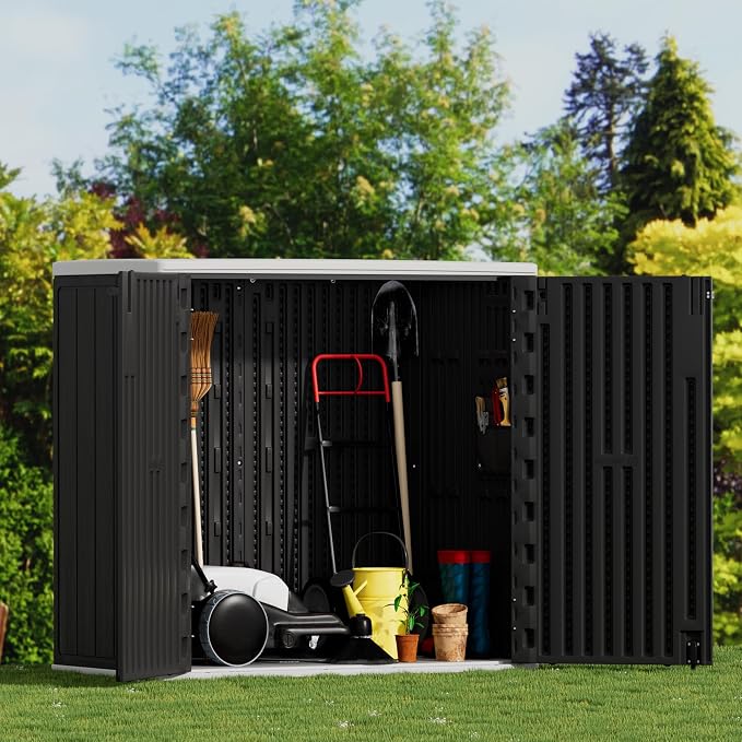 Large Outdoor Storage Box, Resin Sheds&Outdoor Storage Waterproof/Lockable - Image 7