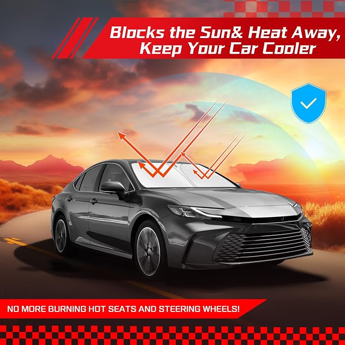 ARISMOTOR Windshield Sun Shade for Toyota Camry 2025 2026, Custom Fit Foldable - Image 8