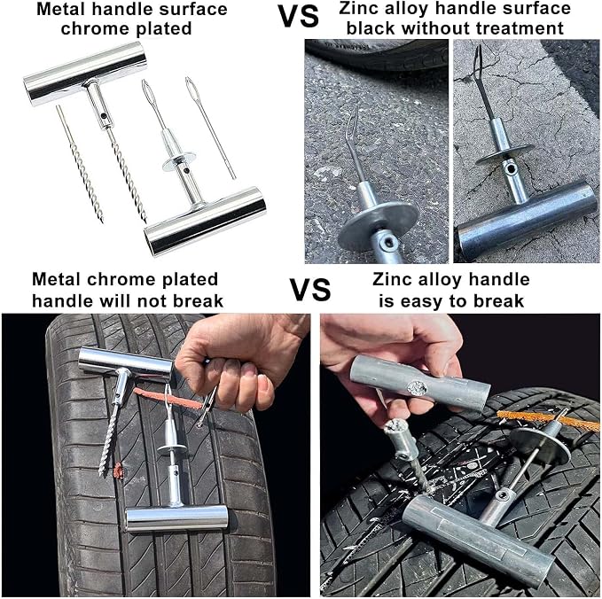 Tire Repair Kit, with Universal Tire Patch Kit to Plug Flats - Image 3