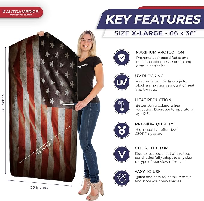 Autoamerics Truck Windshield Sun Shade - Image 2