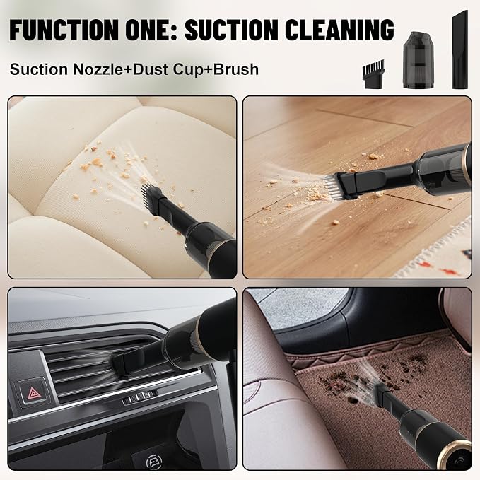 Cozylady Handheld Car Vacuum Portable Cordless, 16000PA High Power 4 in 1 - Image 4