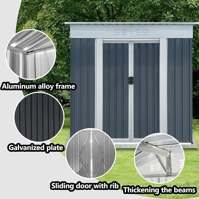 6x4 FT Outdoor Storage Shed - Image 4