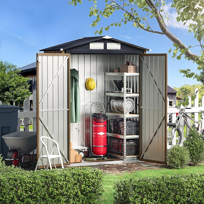 3X5FT Outdoor Steel Storage Shed by MISTMO