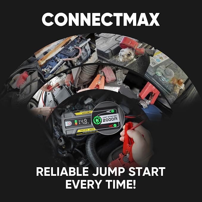 J400 Jump Starter with ConnectMax Tech, 2000A 12V Battery Jumper Starter - Image 2