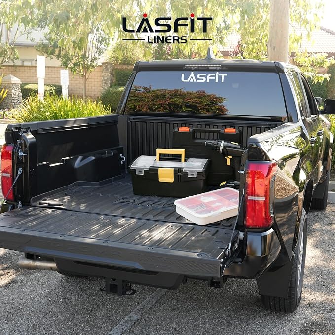 LASFIT Bed Mat for Toyota Tacoma 2024 2025 Truck Bed, All Weather 5 ft Rubber - Image 9