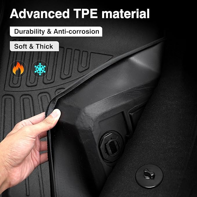 Powerty Floor Mats for 2021-2025 Kia Sorento Accessories All Weather Floor - Image 7