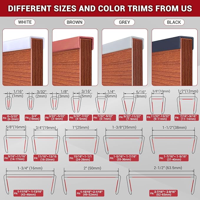 Rubber Edge Trim, Wide U Shaped Edge Trim, Edge Banding - Image 7