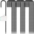 24 inches J Hook Rebar Stakes, Extra Long Garden Stakes by Besitu