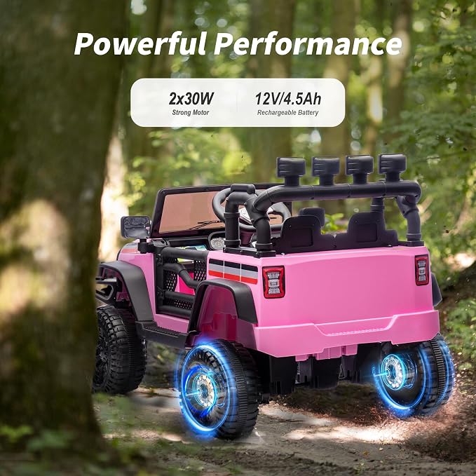 12V Kids Ride on Car Truck, Kids Electric Vehicles Car Ride on Toy - Image 2