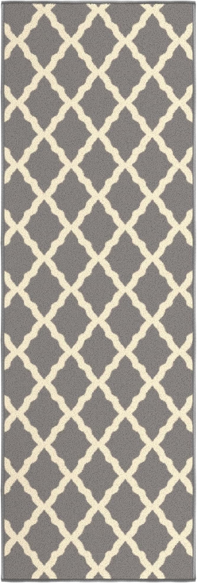 Ottomanson Hallway Runner Rug 20" x 59" Non Slip Trellis Area Rugs Easy to - Image 6