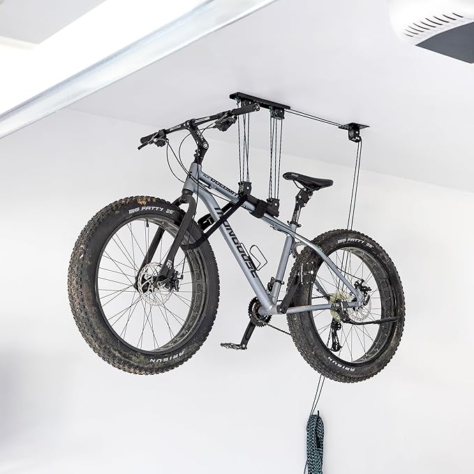 StoreYourBoard Bike Hoist, No-Slip Bicycle Ceiling Storage, Heavy-Duty Garage by StoreYourBoard