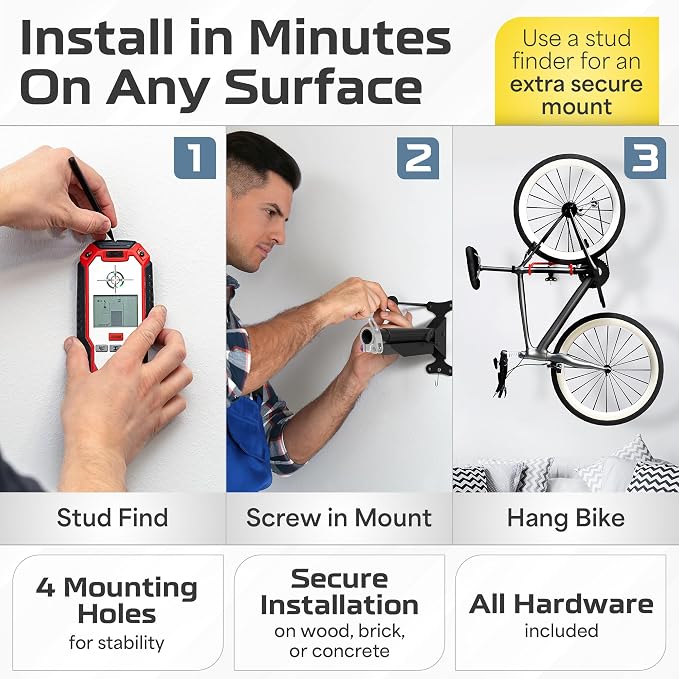 UrbanMount Wall Mount Bike Rack Garage - Image 7