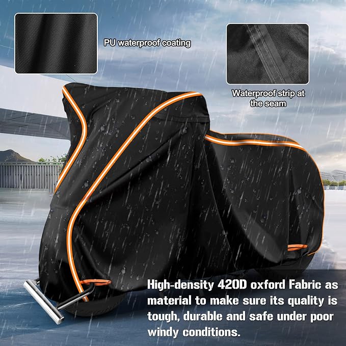420D Motorcycle Cover for Honda Rebel 250 300 500 1100 Shadow 600 750 1100 / - Image 4
