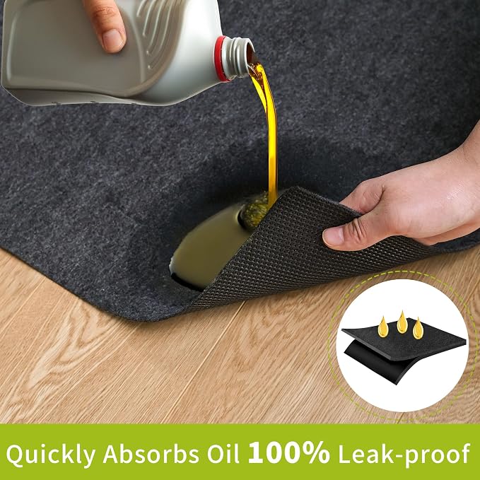 Oil Spill Mat - 96" x 72" Absorbent Oil Garage Floor Mat - Image 3