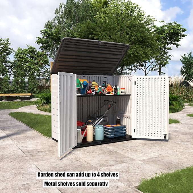 Large Horizontal Storage Sheds, 38 cu.ft. Outdoor Storage Box - Image 2