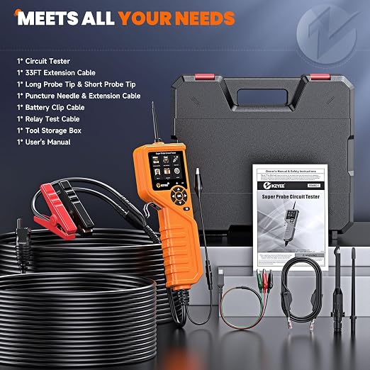 KZYEE KM601 Power Circuit Probe Kit, 12V-24V Automotive Circuit Tester - Image 9