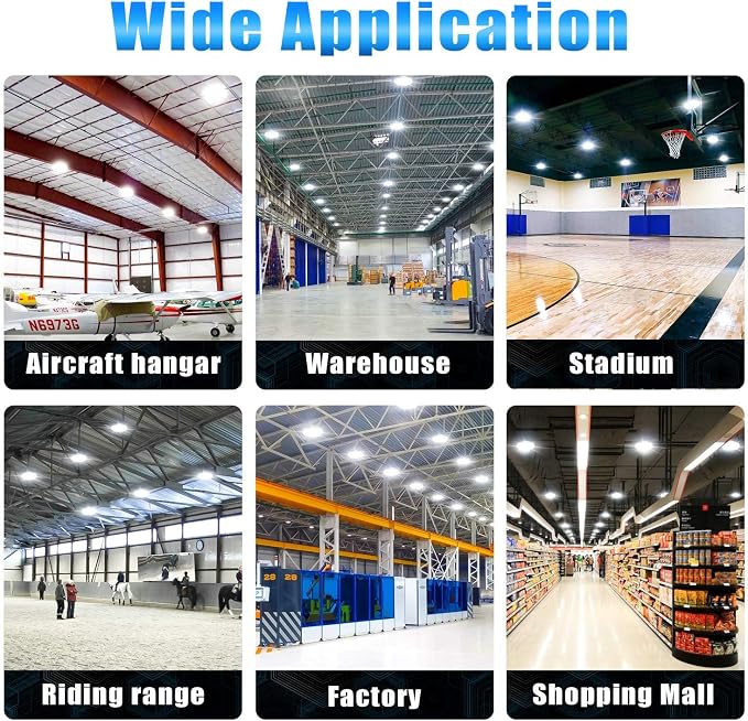 300W LED High Bay Light, UL&DLC Listed 41000LM Dimmable UFO High Bay Lights - Image 6