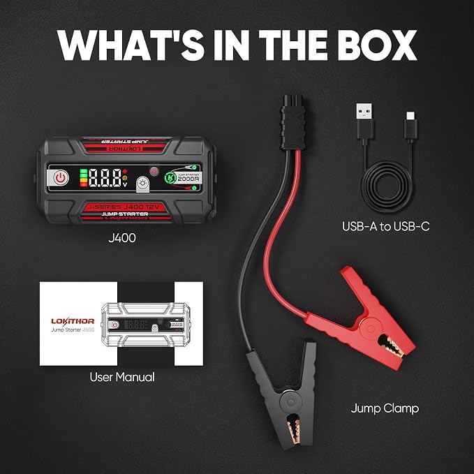 J400 Jump Starter with ConnectMax Tech, 2000A 12V Battery Jumper Starter - Image 10