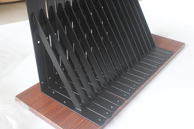 4 Pack L11 x H 8" Black Heavy Duty Shelf Brackets - Image 5