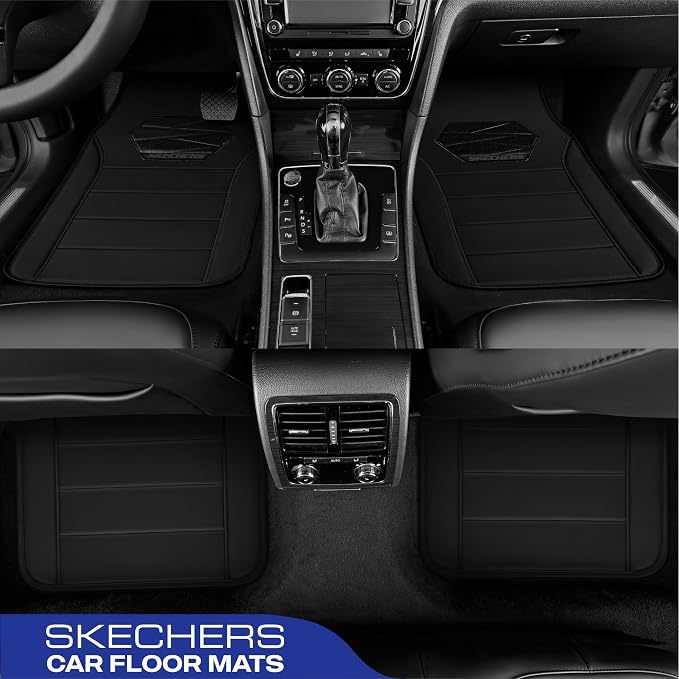 Skechers Memory Foam Car Mats, Leather Piping - Image 3