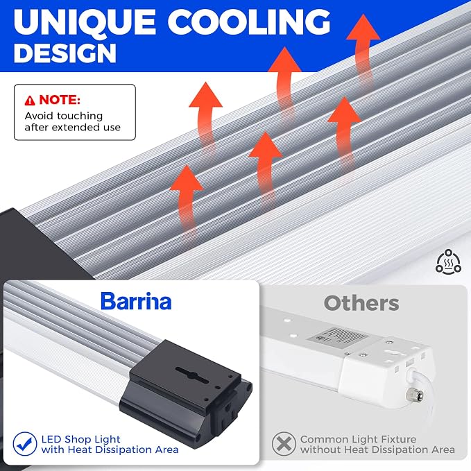 Barrina LED Shop Light for Garage, 5000K Linkable Light Fixture for Workshop - Image 9