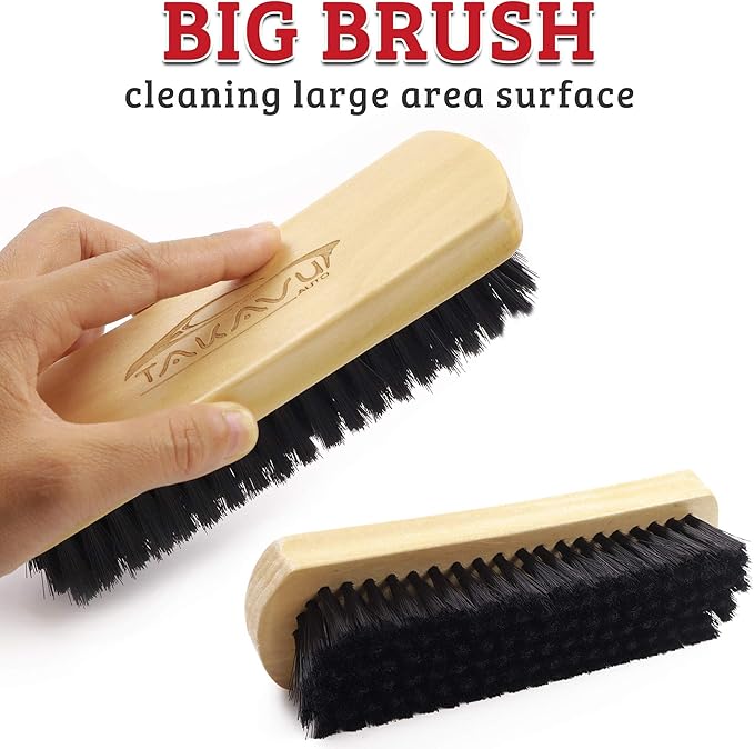 Leather & Textile Shine Brush by TAKAVU, Durable Soft Nylon Bristles, Included - Image 3